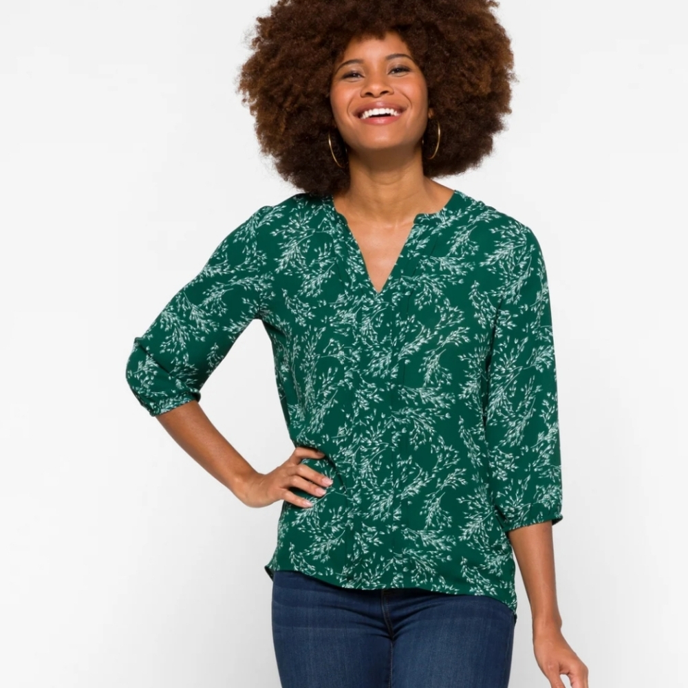 Maurry Split Neck Blouse - image 2